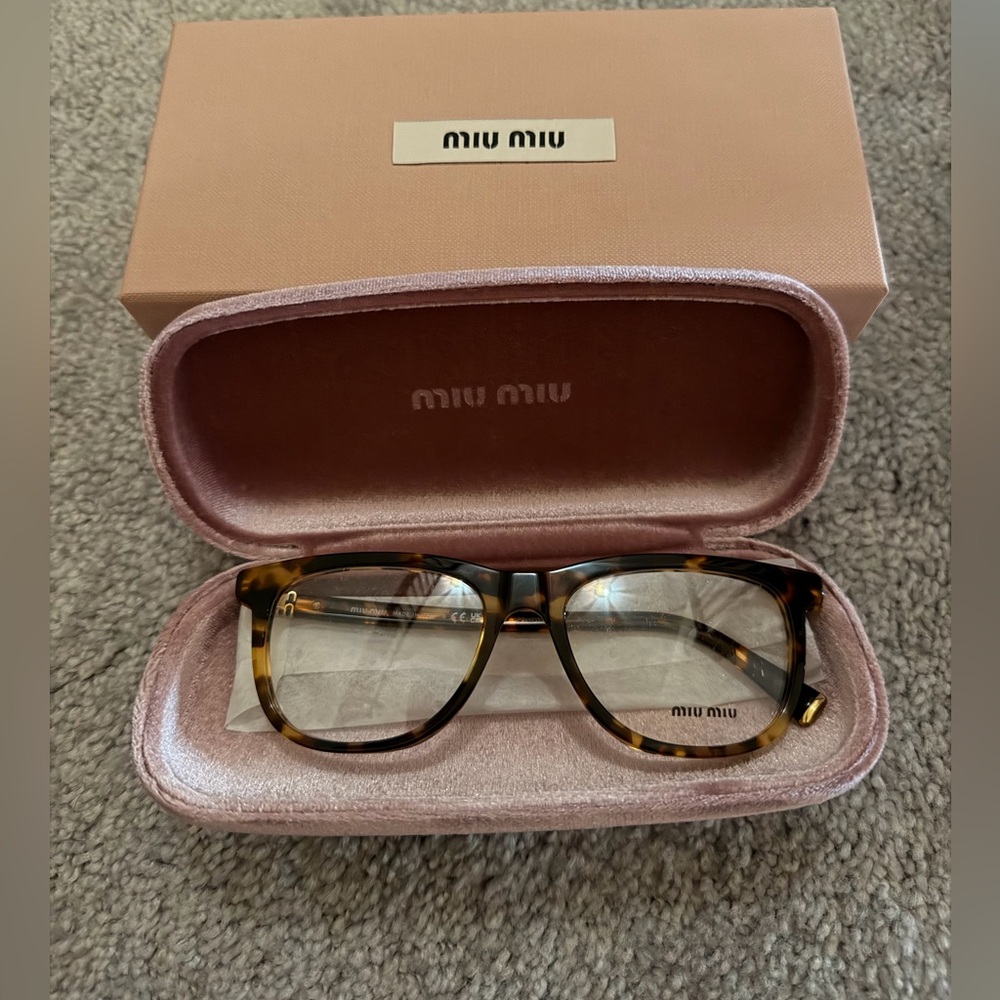 Miu Miu Men’s Tortoiseshell Brown Optical Glasses
